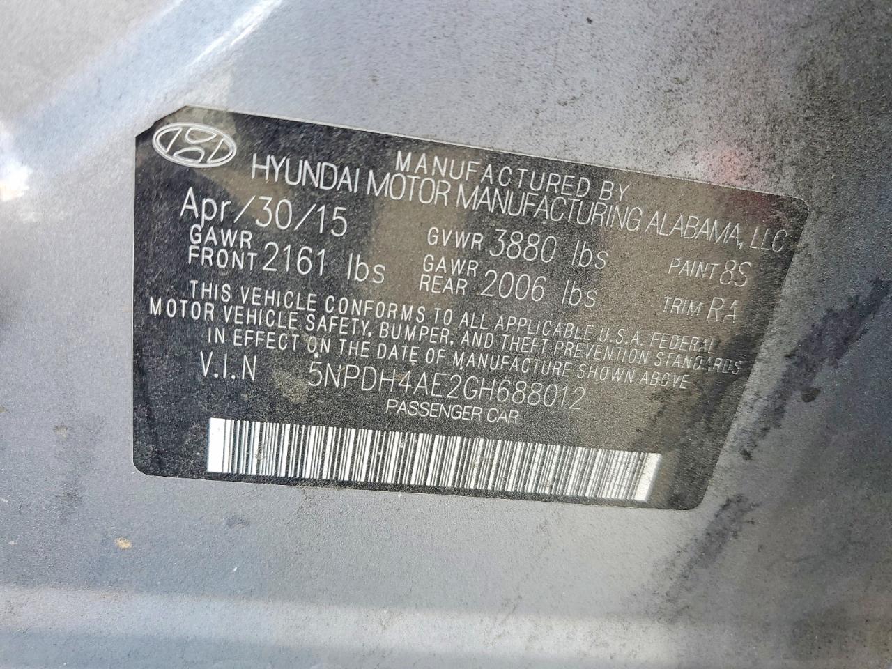 2016 HYUNDAI ELANTRA SE photo 34
