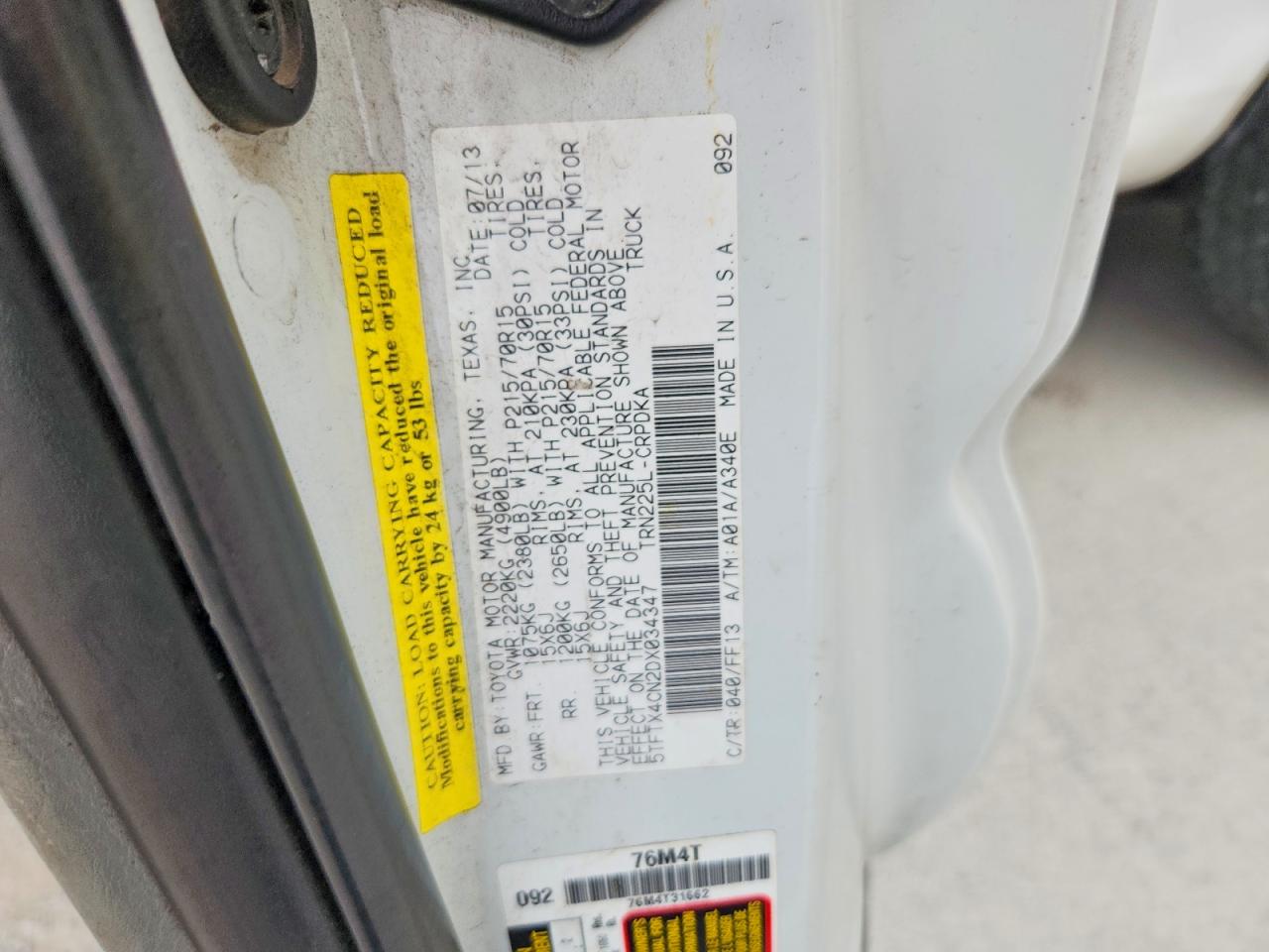 2013 TOYOTA TACOMA ACCESS CAB photo 22