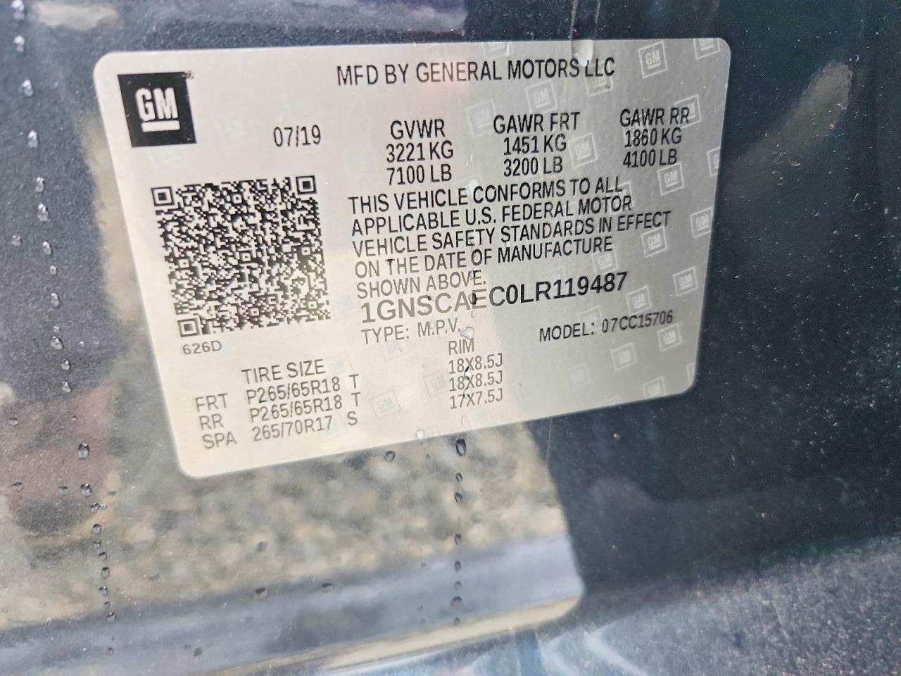 2020 CHEVROLET TAHOE C1500 LS photo 27