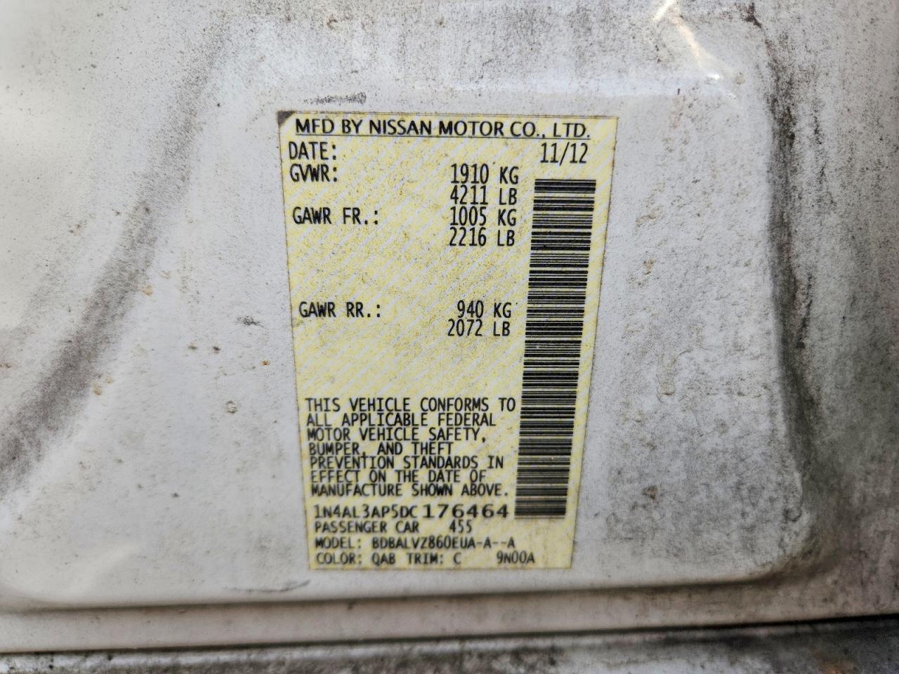 2013 NISSAN ALTIMA 2.5 photo 34