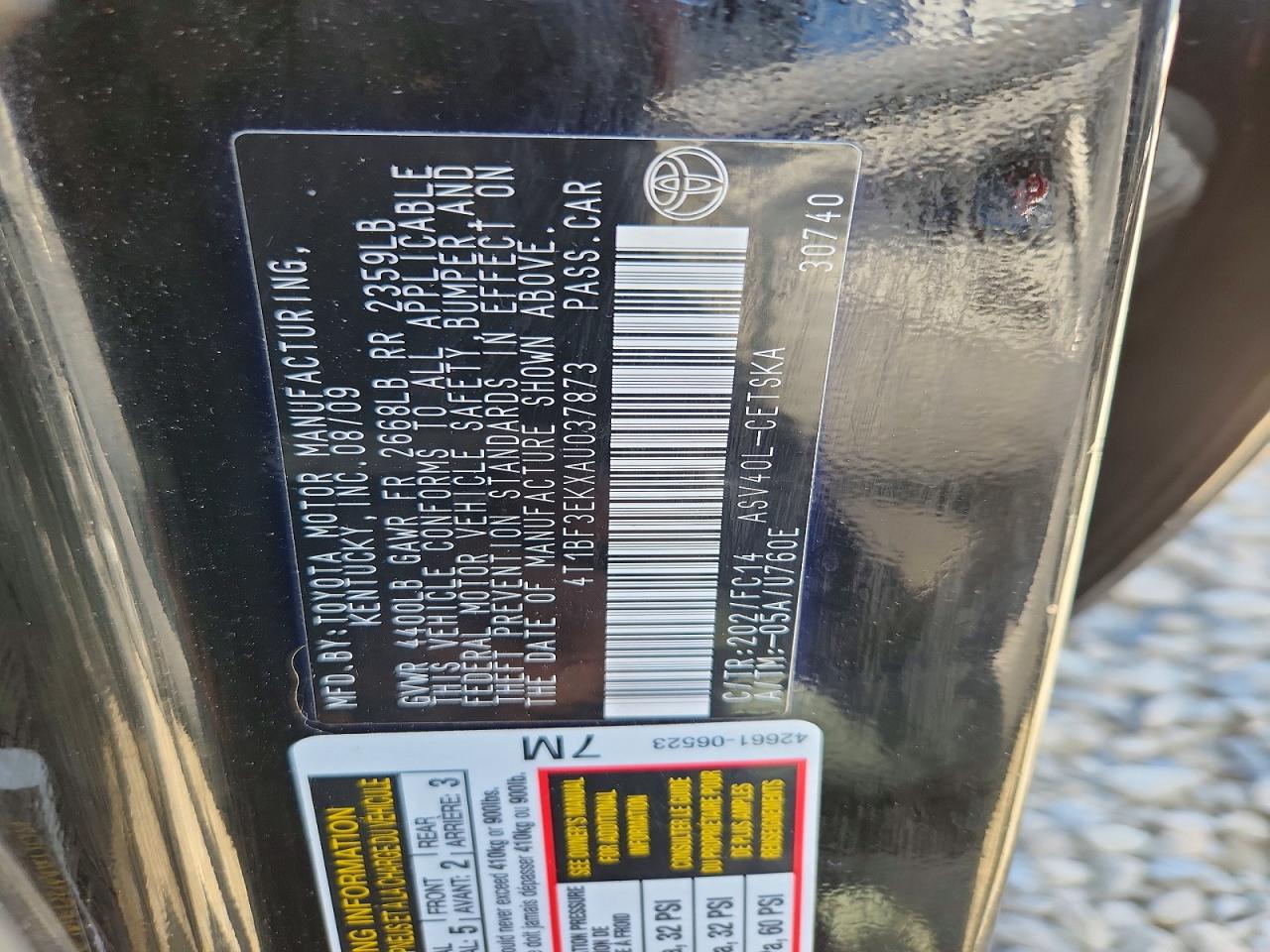 2010 TOYOTA CAMRY SE photo 13