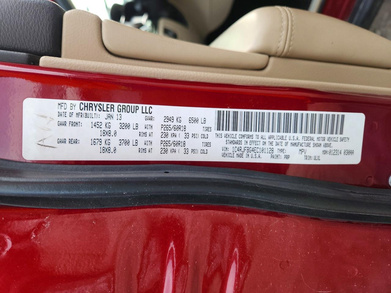 2014 JEEP GRAND CHEROKEE LIMITED photo 14