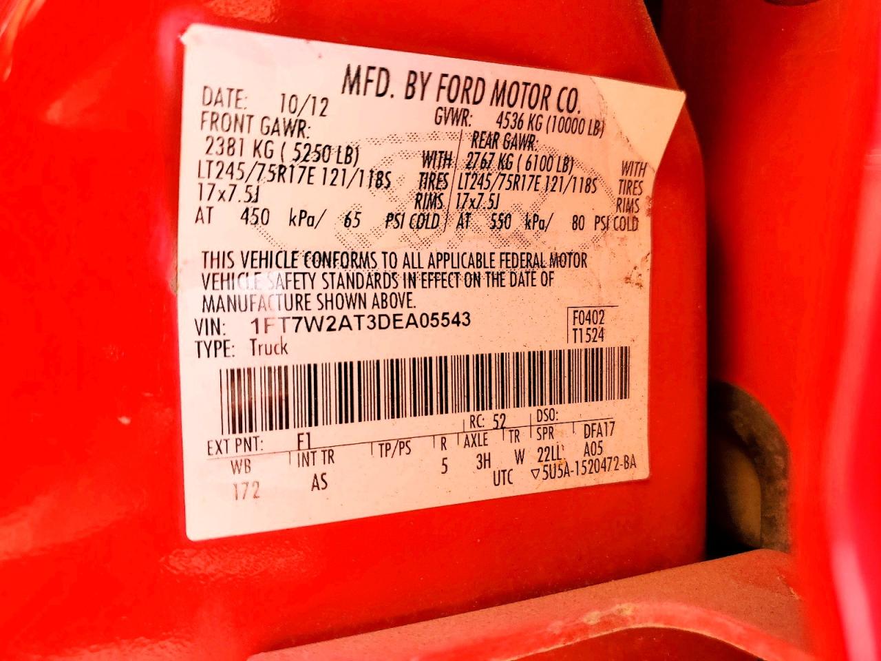 2013 FORD F250 SUPER DUTY photo 34