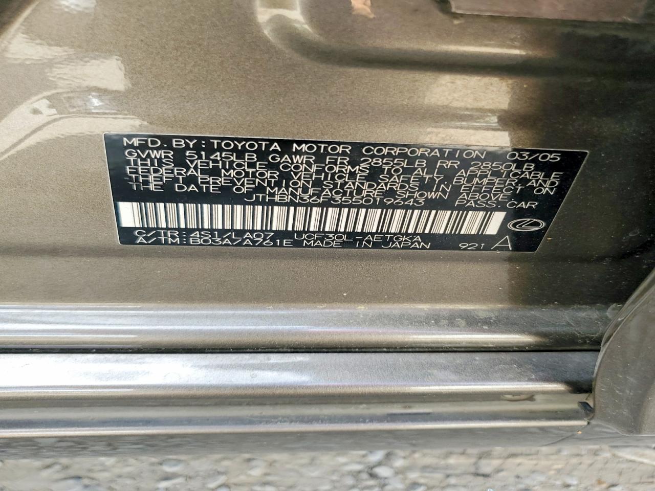 2005 LEXUS LS 430 photo 34