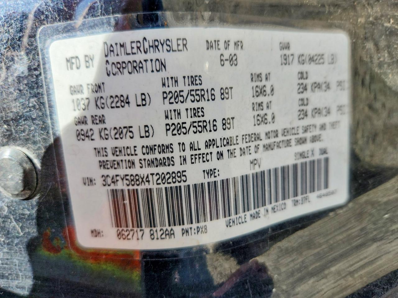 2004 CHRYSLER PT CRUISER TOURING photo 12