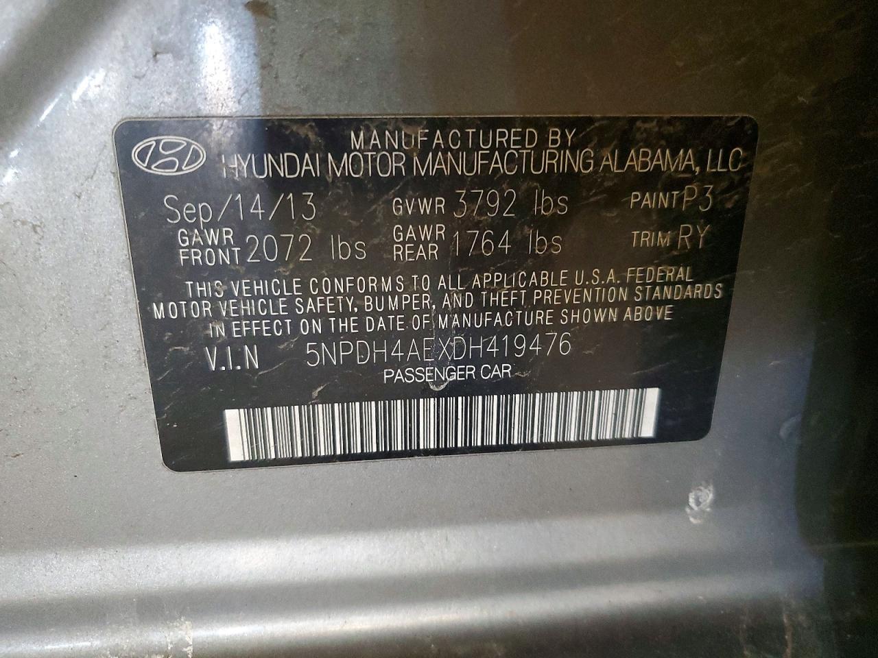 2013 HYUNDAI ELANTRA LIMITED photo 25