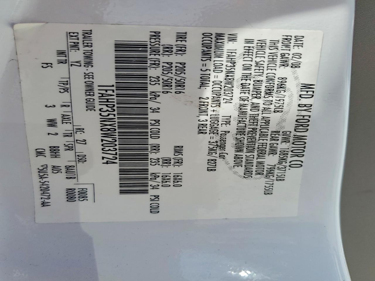 2008 FORD FOCUS SE photo 37