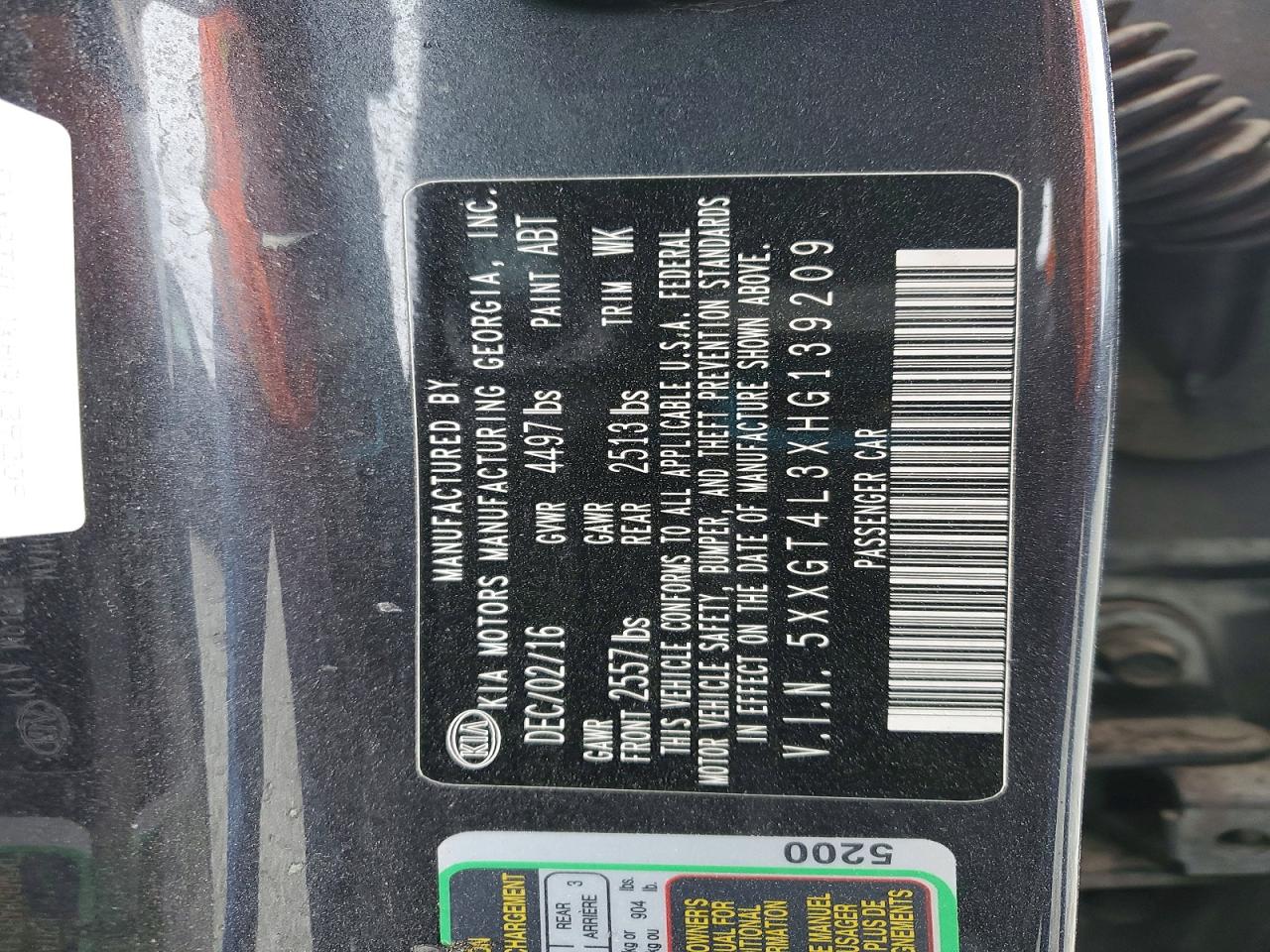 2017 KIA OPTIMA LX photo 34