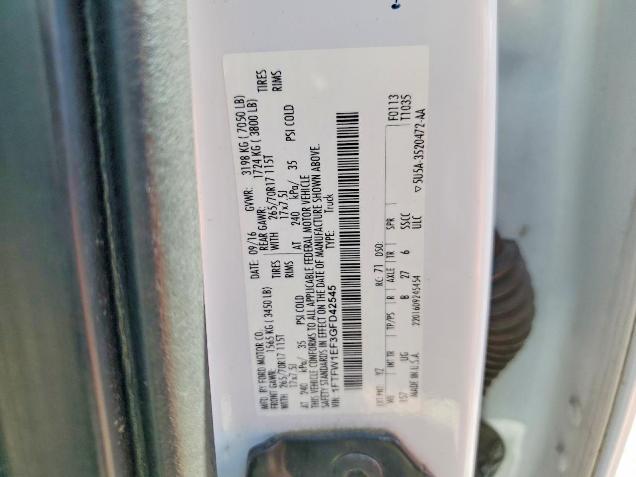 2016 FORD F150 SUPERCREW photo 25