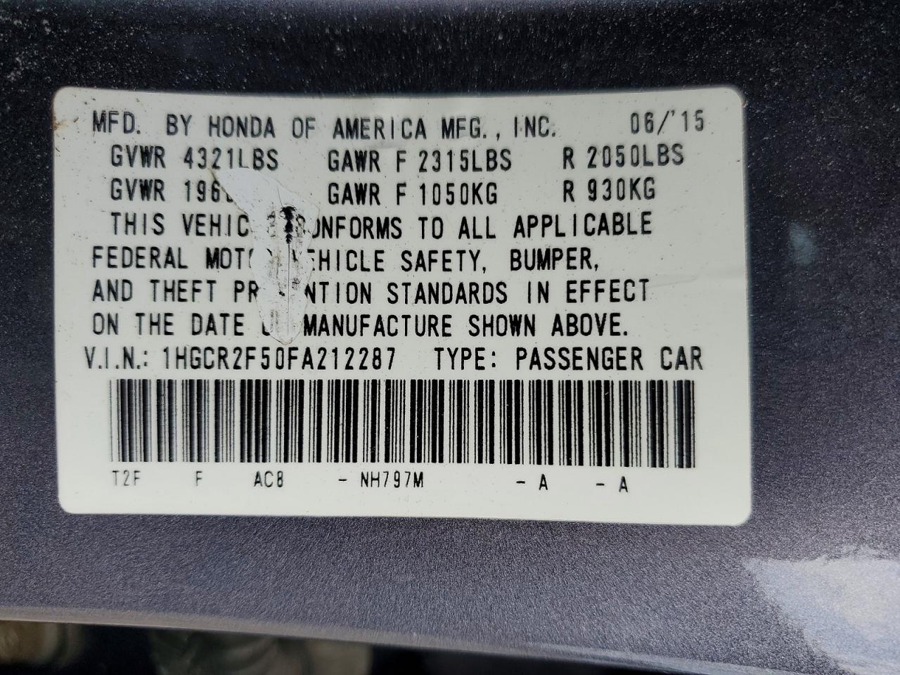 2015 HONDA ACCORD SPORT photo 37