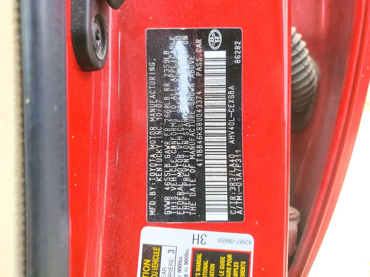 2008 TOYOTA CAMRY HYBRID photo 34