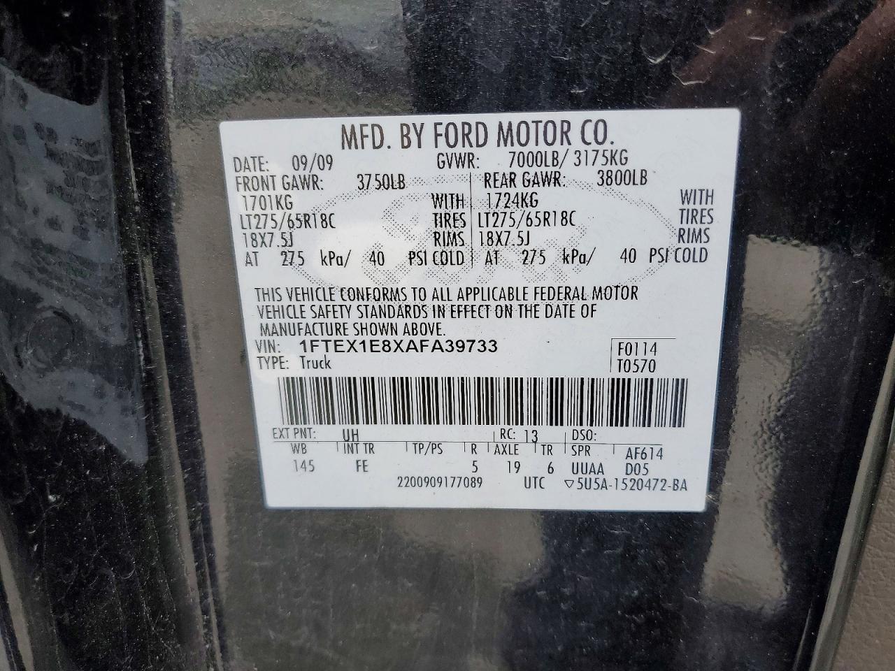 2010 FORD F150 SUPER CAB photo 25