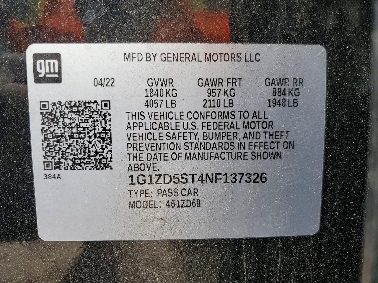 2022 CHEVROLET MALIBU LT photo 34
