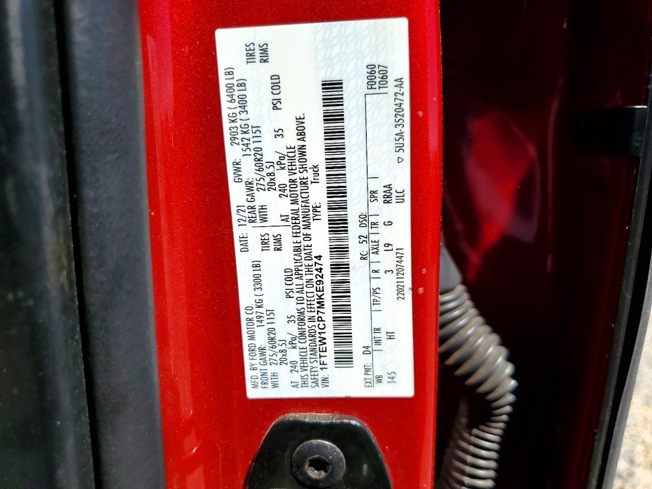 2021 FORD F150 SUPERCREW photo 23