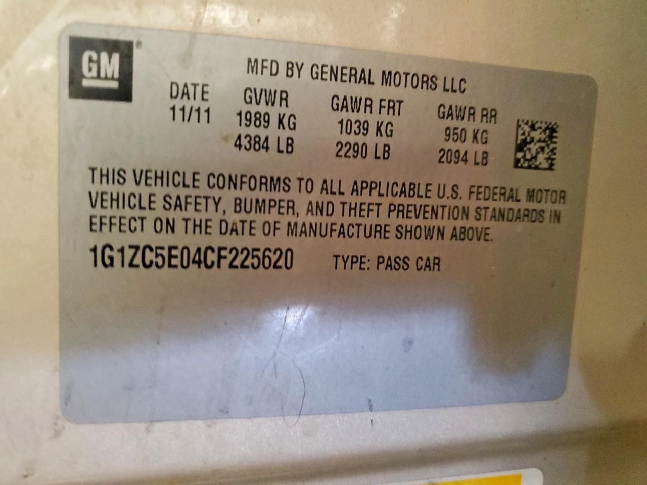 2012 CHEVROLET MALIBU 1LT photo 23
