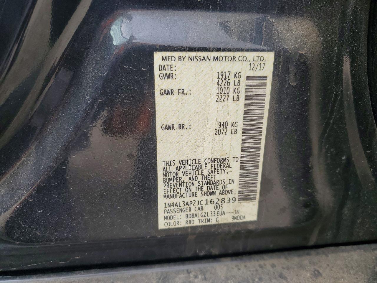 2018 NISSAN ALTIMA 2.5 S photo 23