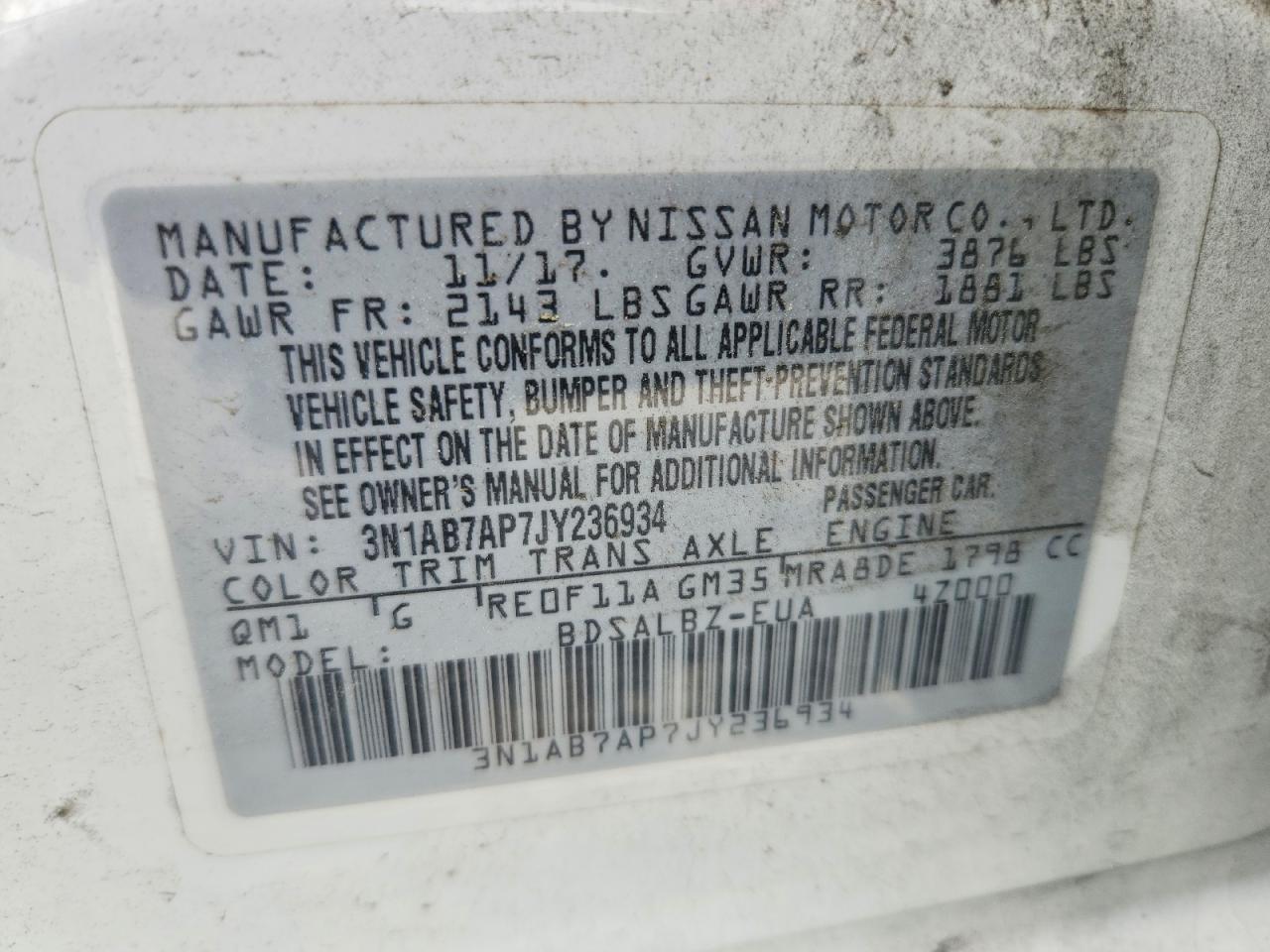 2018 NISSAN SENTRA S photo 25