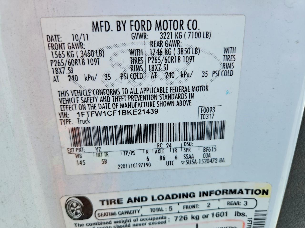 2011 FORD F150 SUPERCREW photo 25