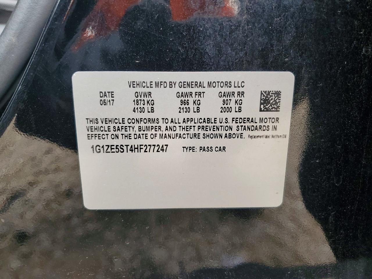 2017 CHEVROLET MALIBU LT photo 25