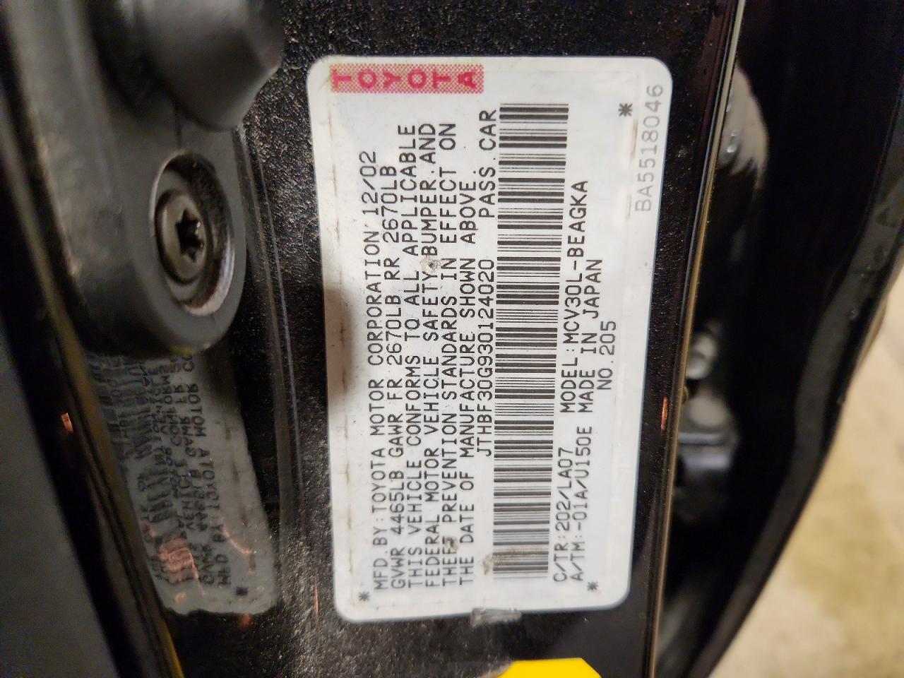 2003 LEXUS ES 300 photo 34