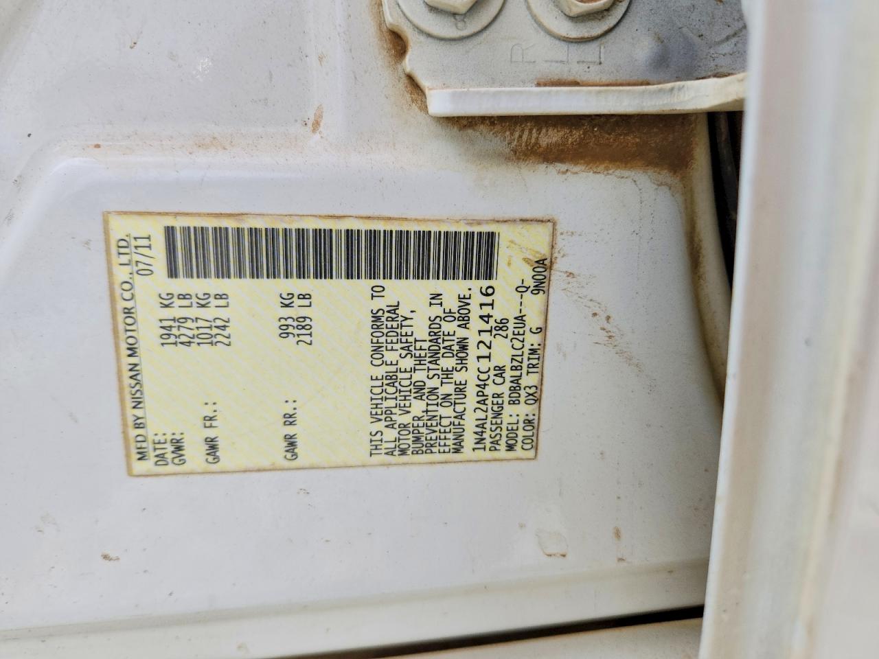 2012 NISSAN ALTIMA 2.5 photo 34