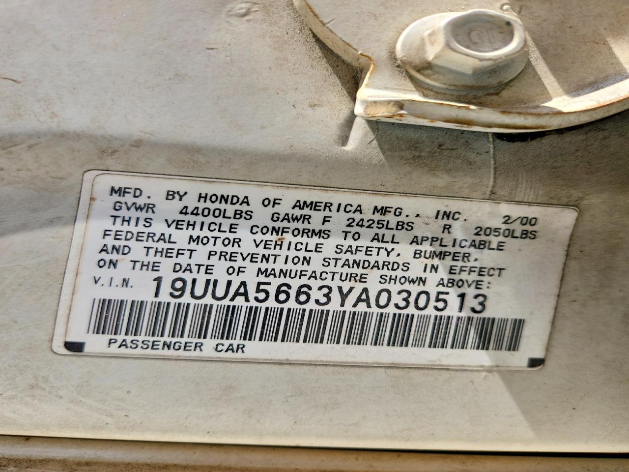 2000 ACURA 3.2TL photo 23