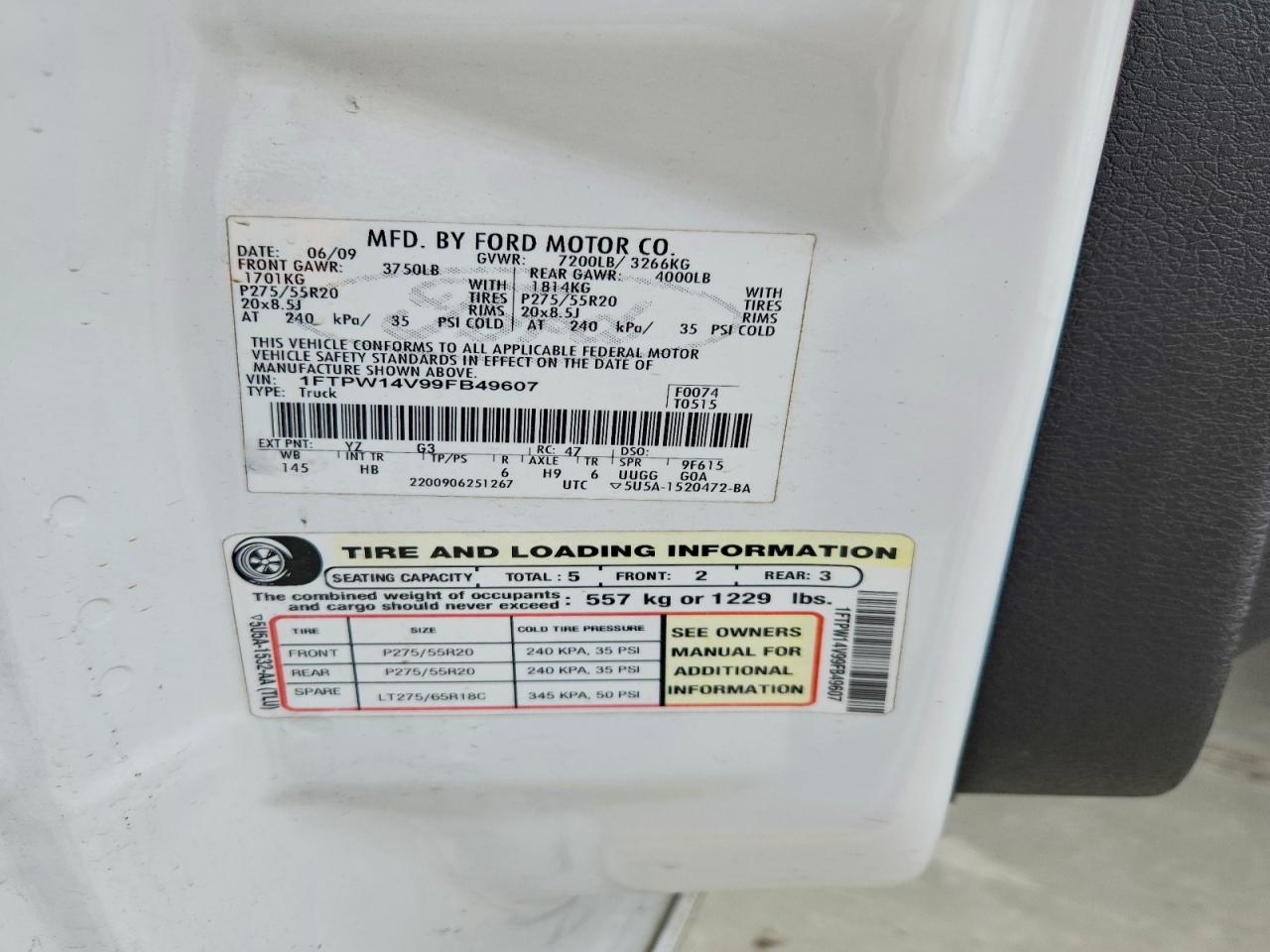 2009 FORD F150 SUPERCREW photo 23