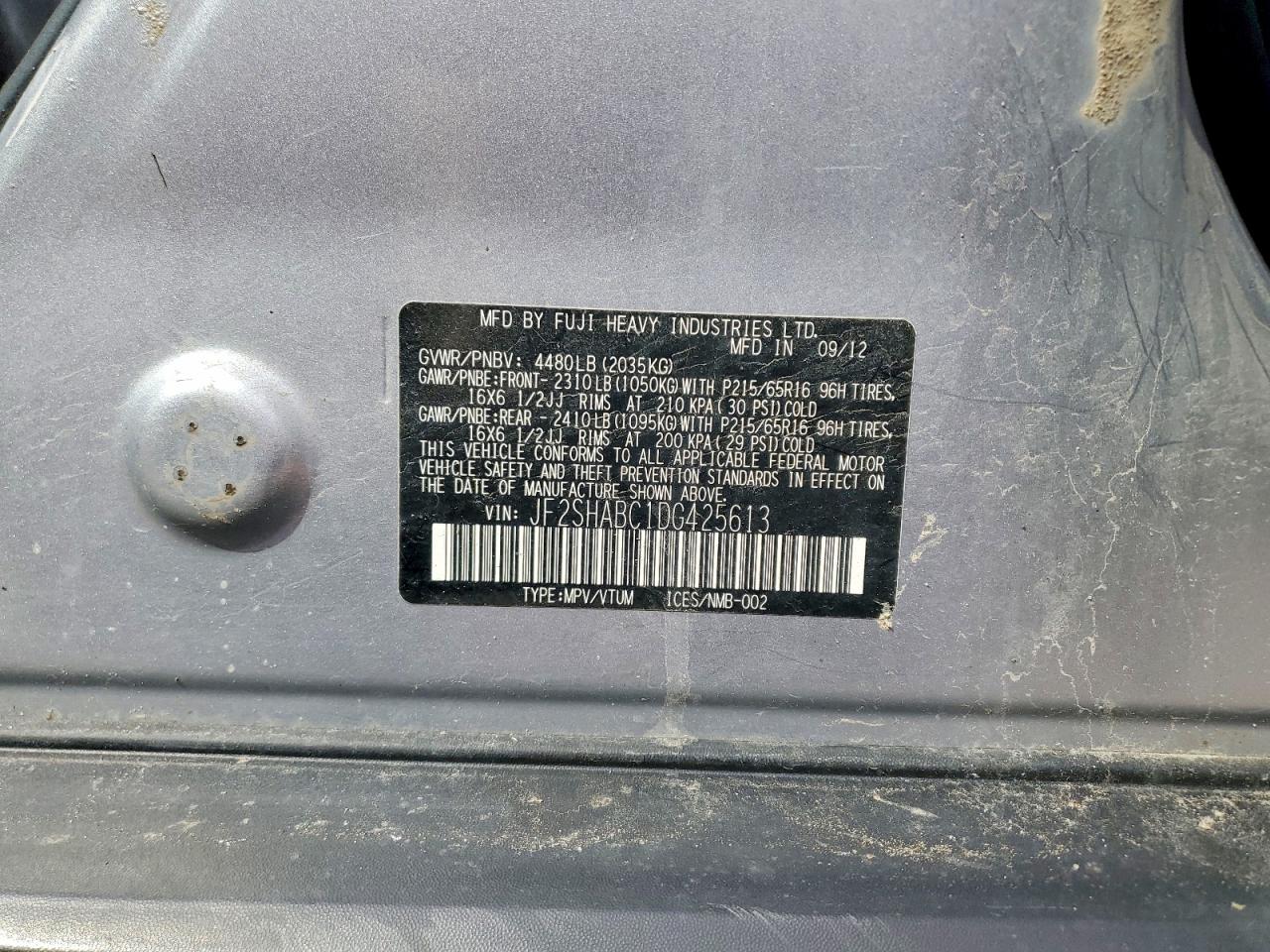2013 SUBARU FORESTER 2.5X photo 37