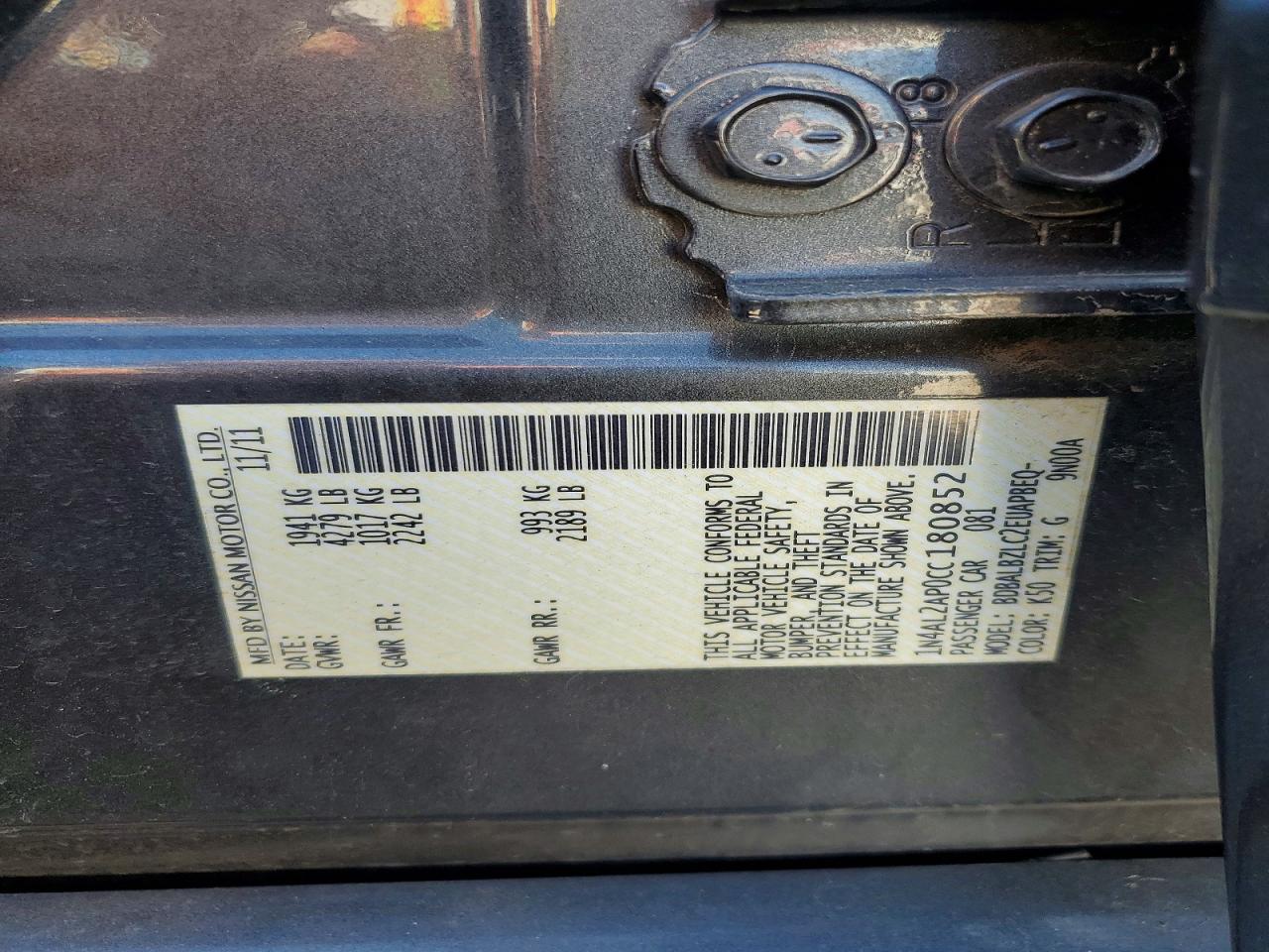 2012 NISSAN ALTIMA 2.5 photo 23