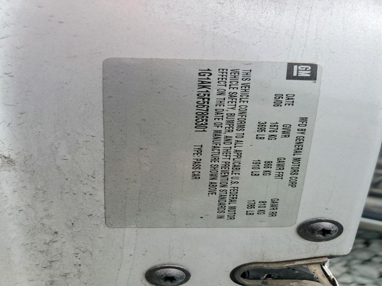 2006 CHEVROLET COBALT LS photo 34
