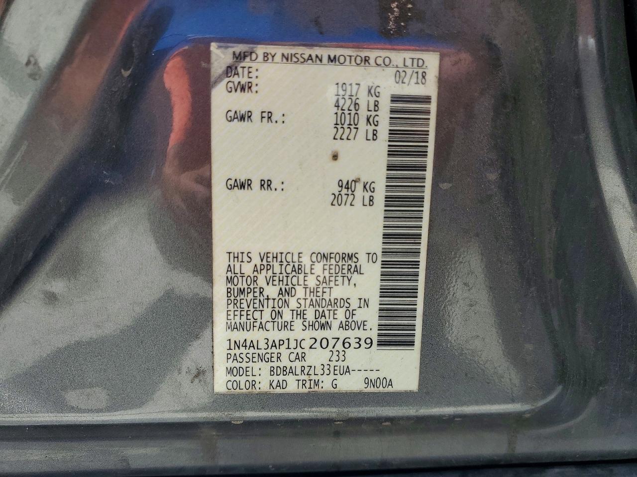 2018 NISSAN ALTIMA 2.5 SL photo 23