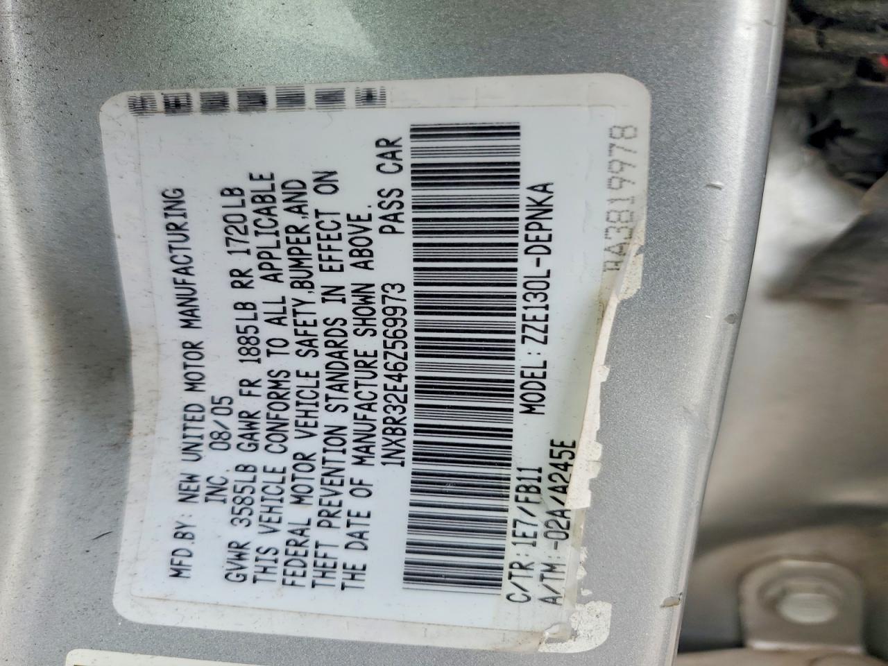 2006 TOYOTA COROLLA LE photo 34