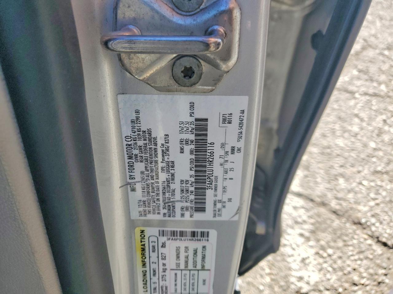 2017 FORD FUSION SE HYBRID photo 23