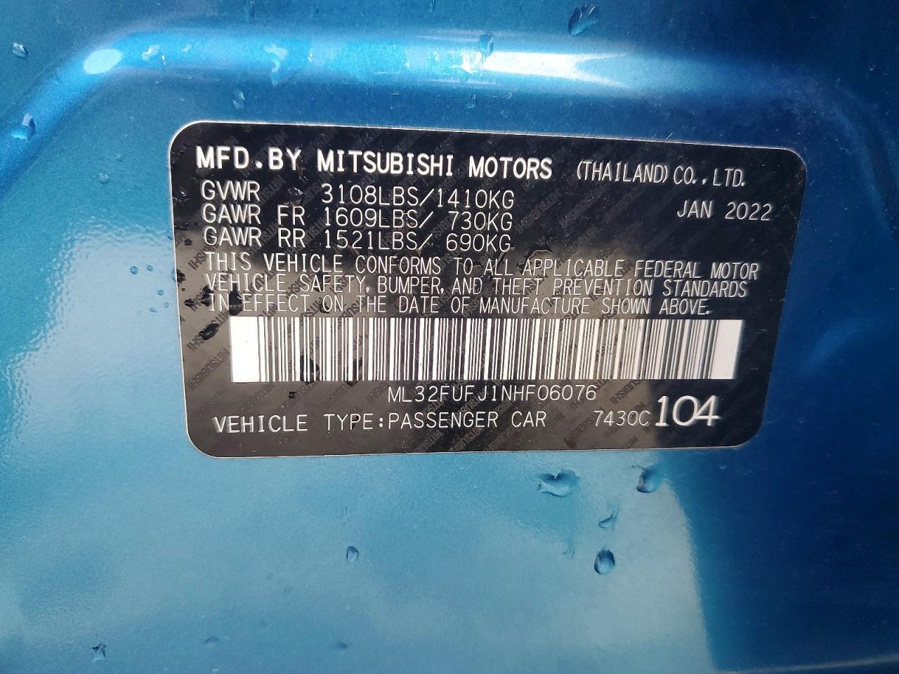 2022 MITSUBISHI MIRAGE G4 ES photo 25