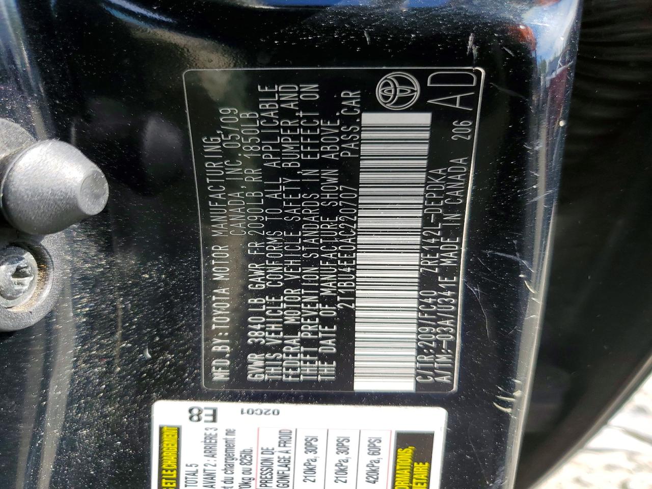 2010 TOYOTA COROLLA LE photo 13