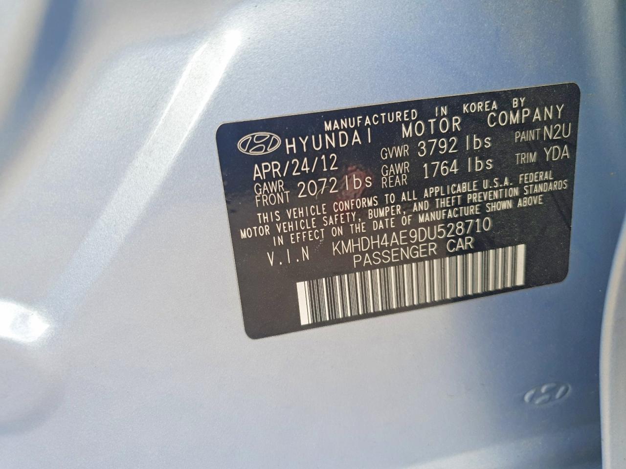 2013 HYUNDAI ELANTRA GLS photo 34