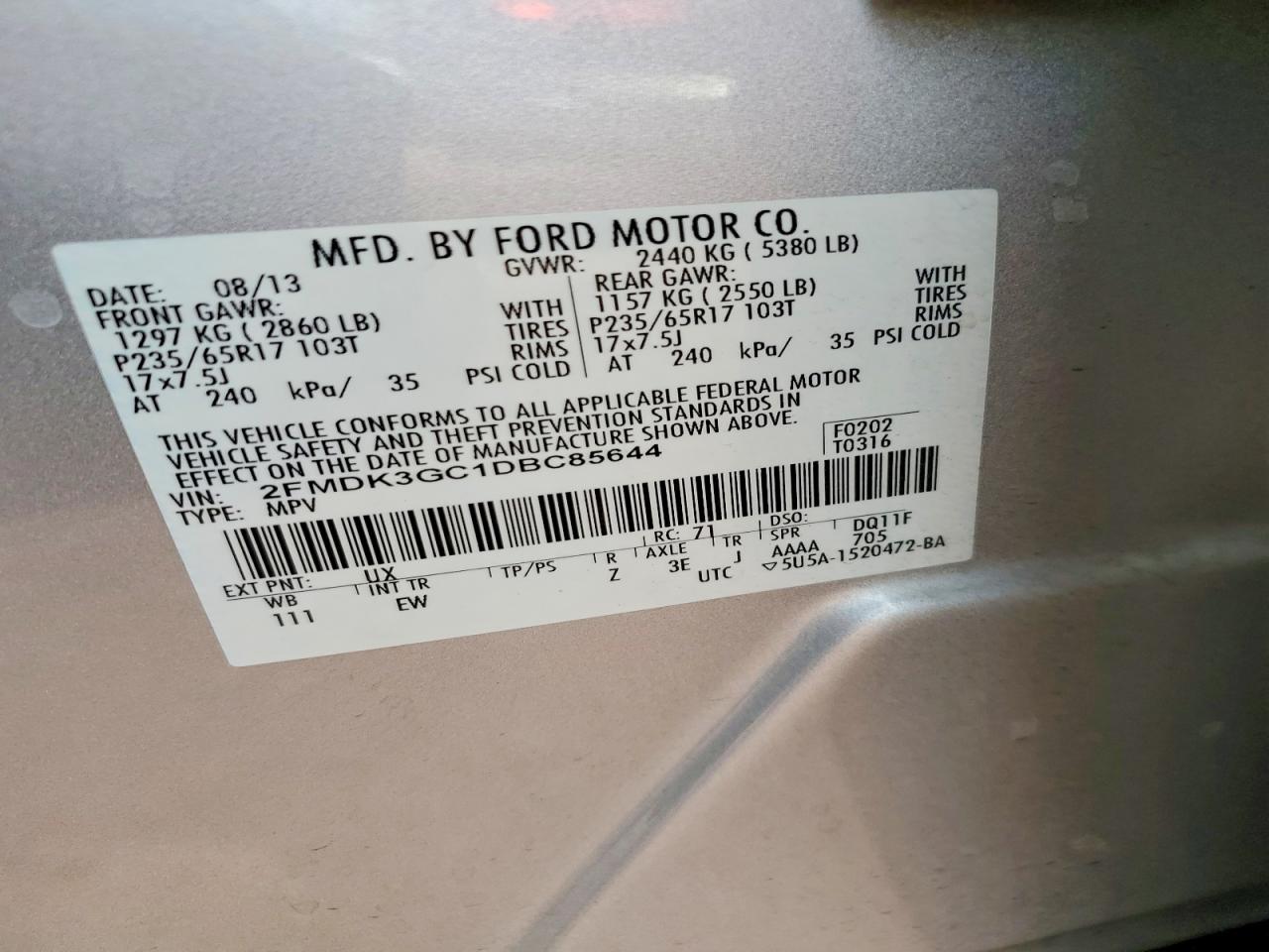 2013 FORD EDGE SE photo 25