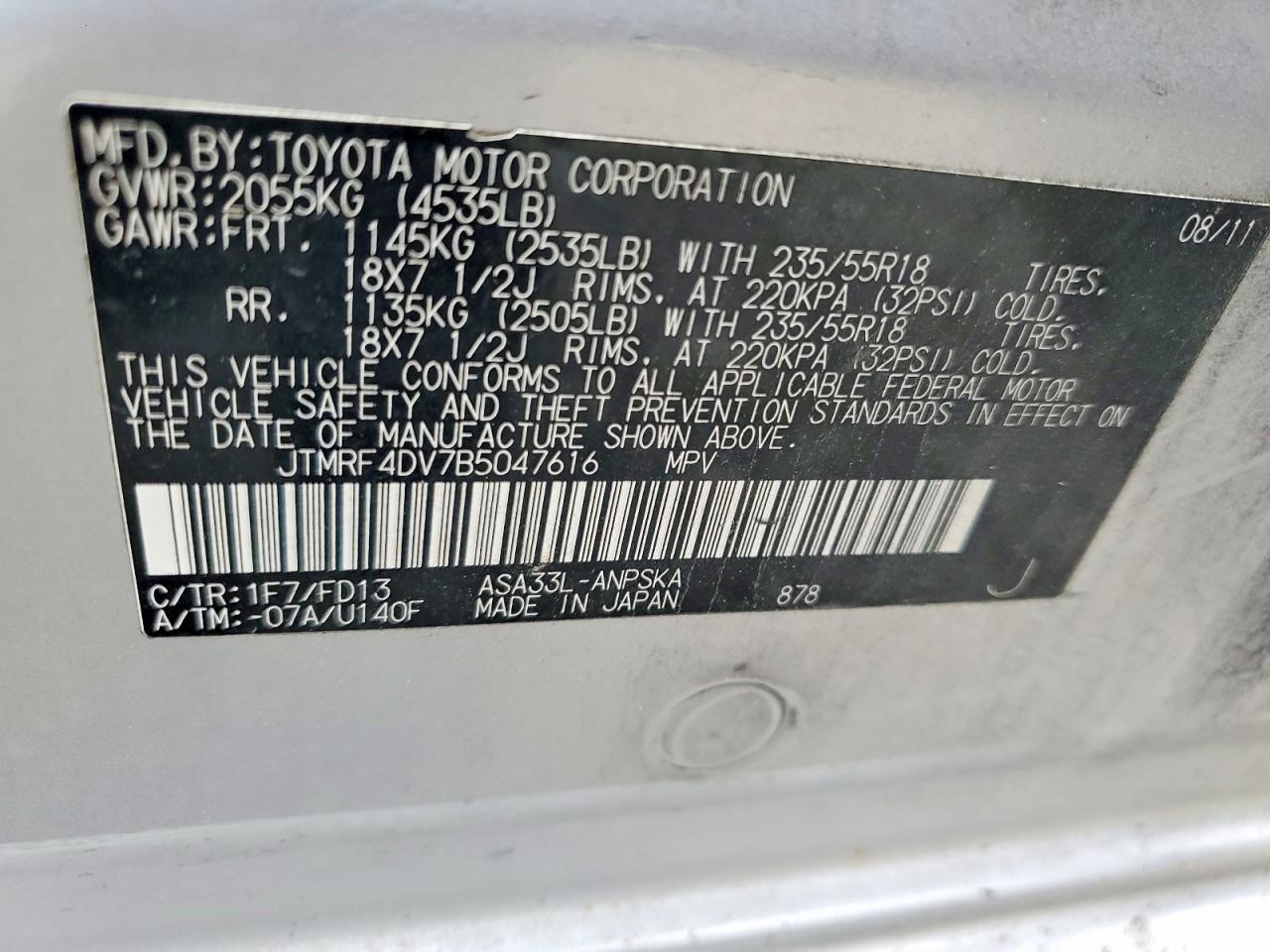 2011 TOYOTA RAV4 SPORT photo 23