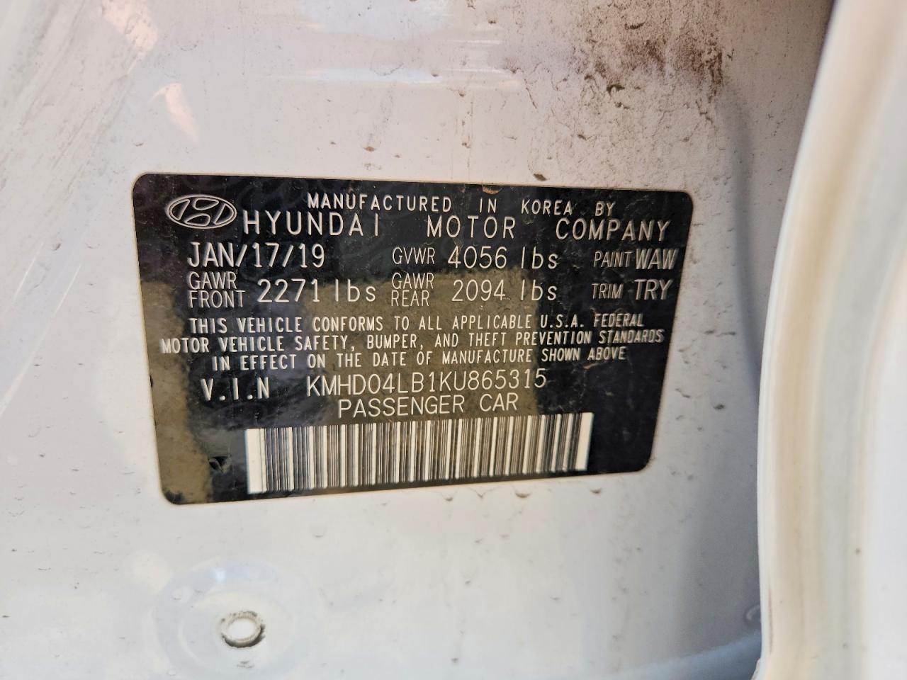 2019 HYUNDAI ELANTRA SPORT photo 37