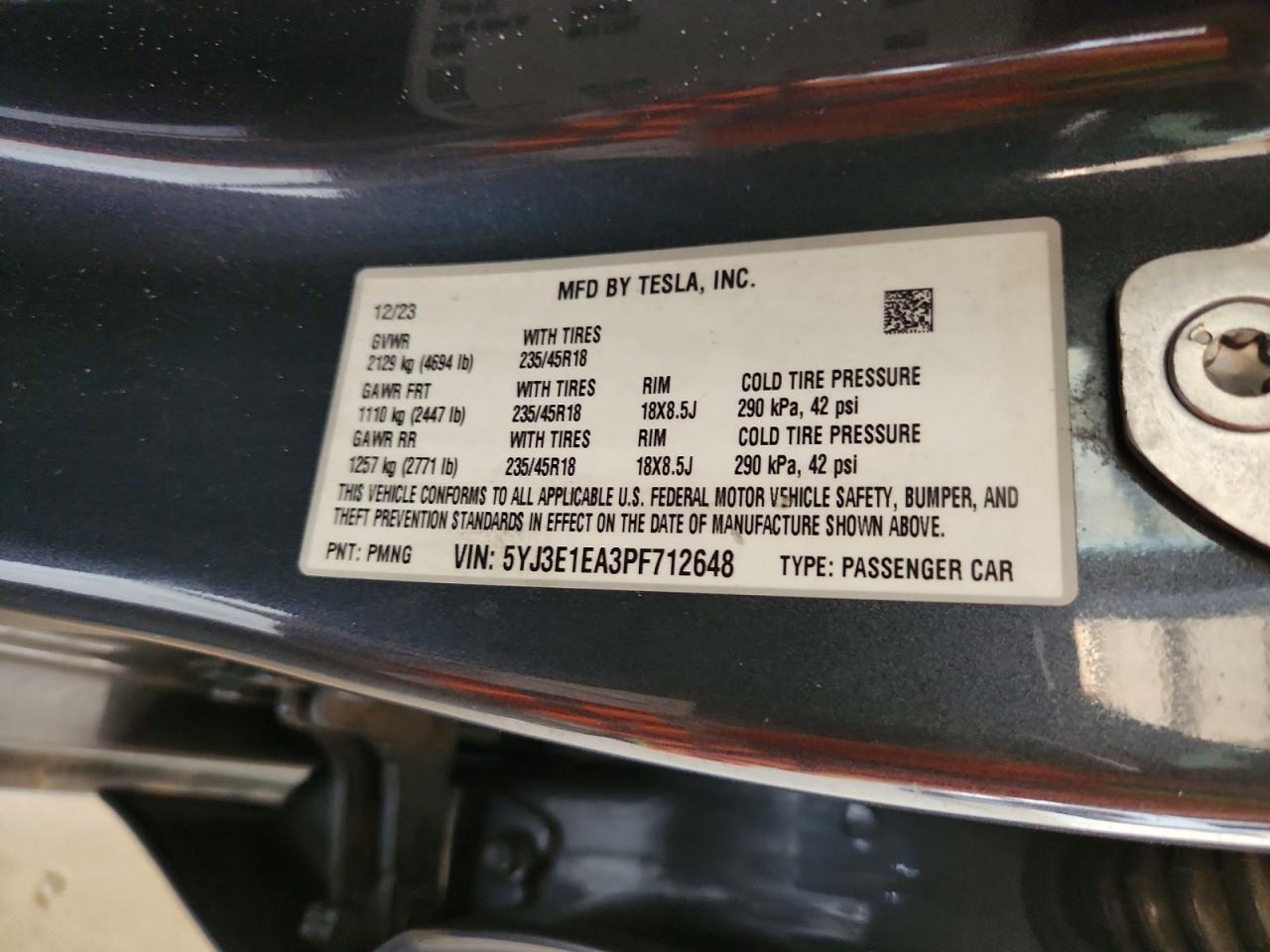 2023 TESLA MODEL 3 photo 23