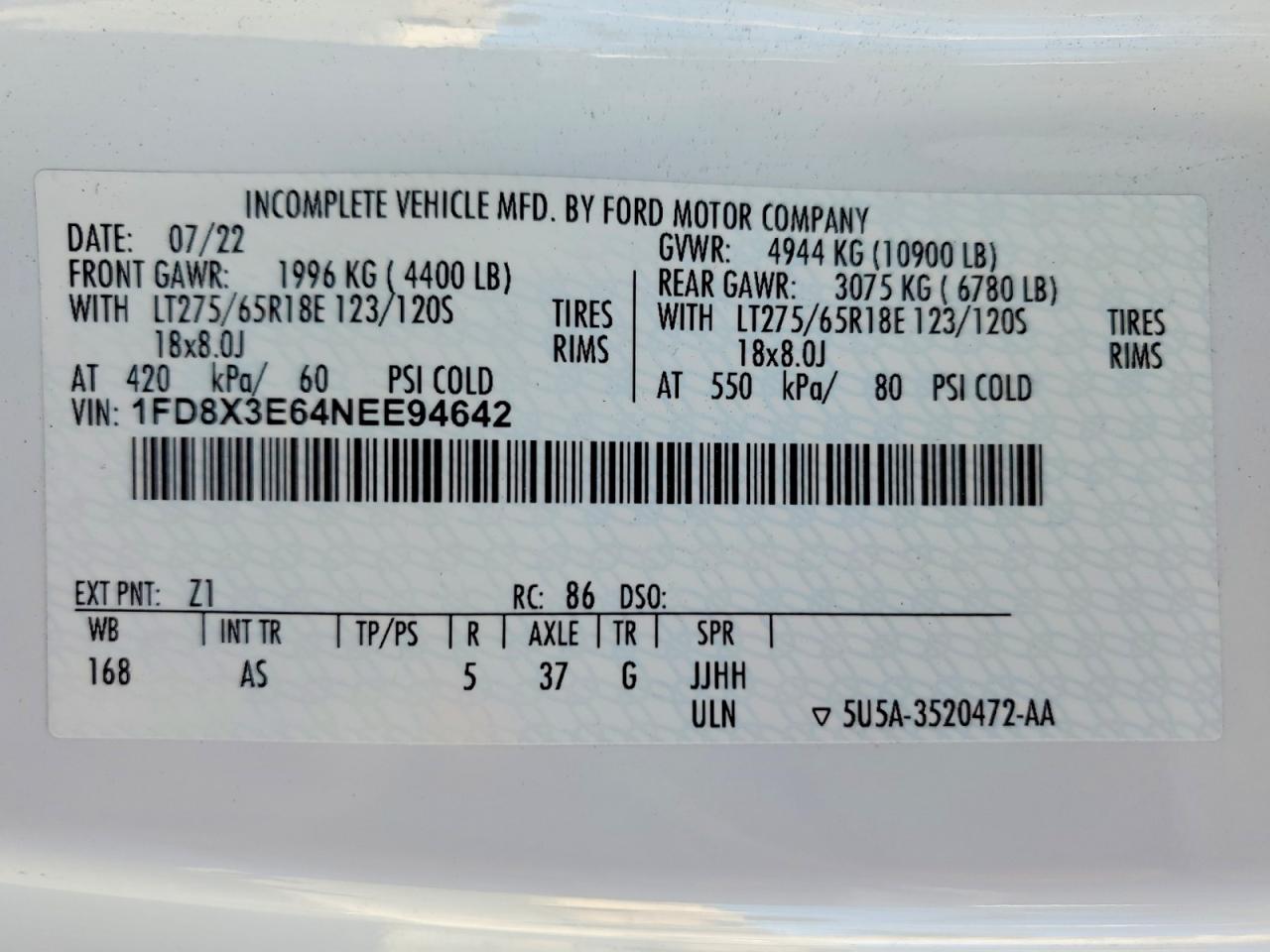 2022 FORD F350 SUPER DUTY photo 34