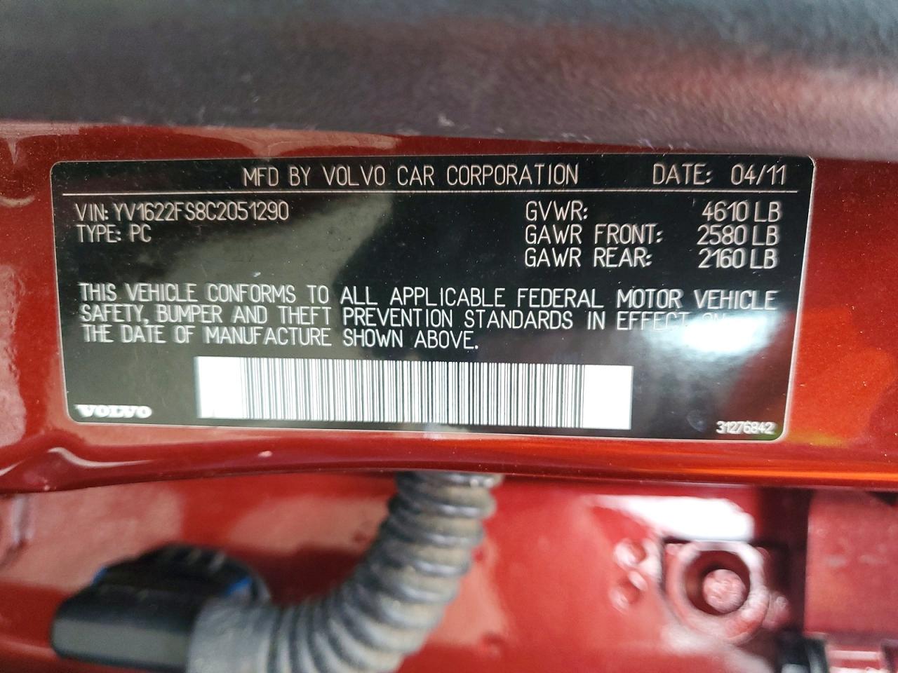 2012 VOLVO S60 T5 photo 23