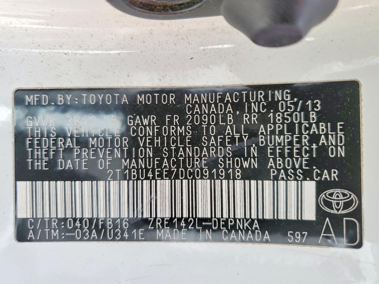2013 TOYOTA COROLLA LE photo 23