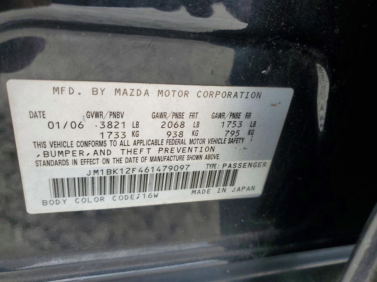 2006 MAZDA 3 I photo 25