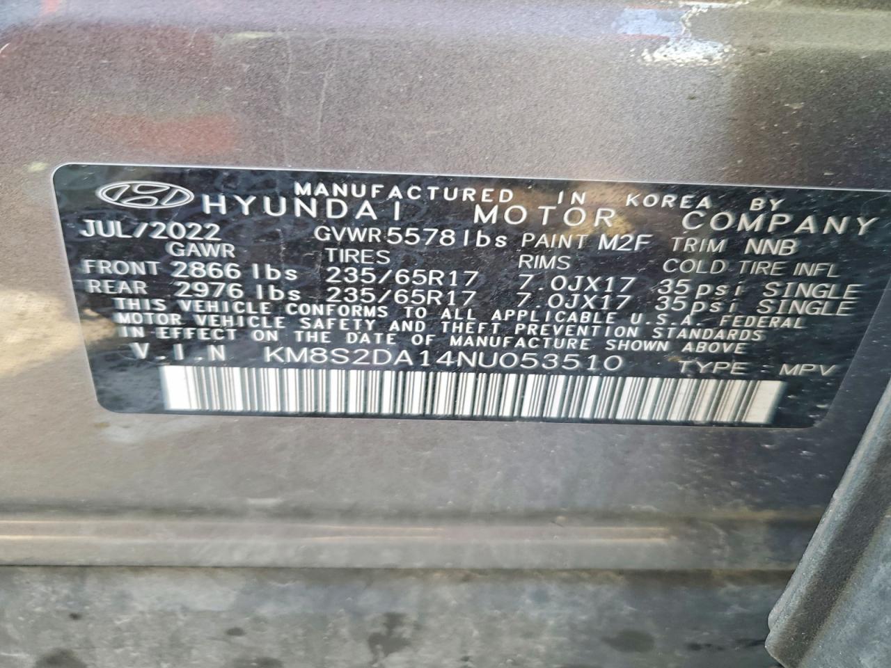 2022 HYUNDAI SANTA FE BLUE photo 27