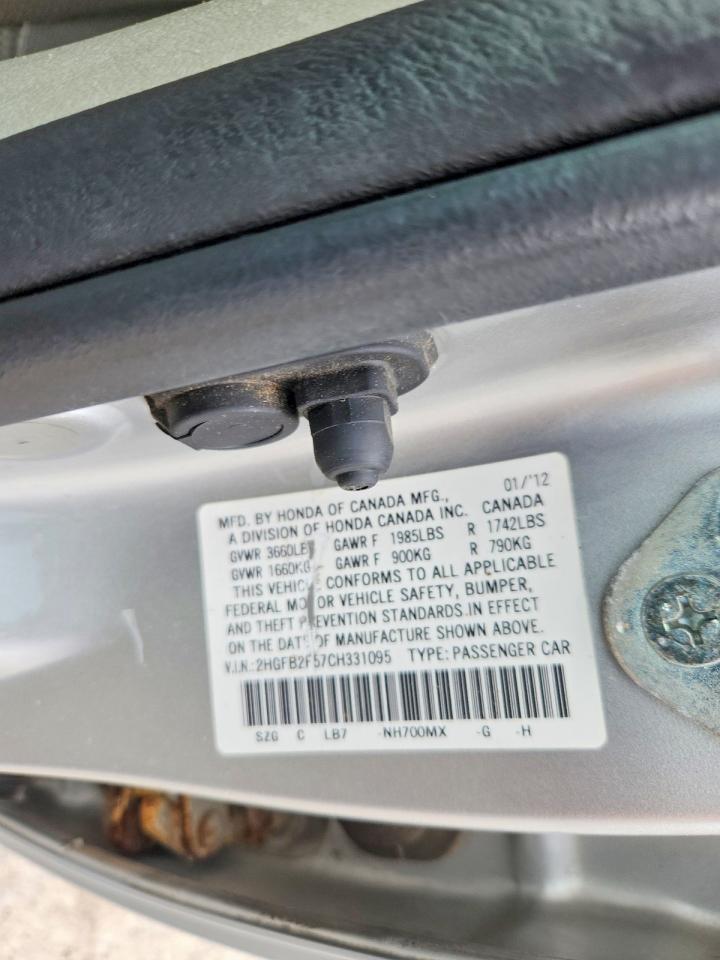 2012 HONDA CIVIC LX photo 23
