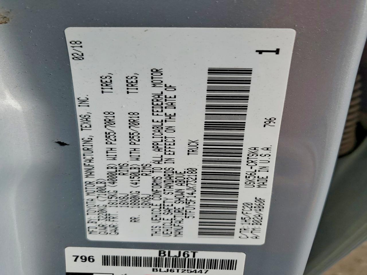 2018 TOYOTA TUNDRA SR5 photo 25