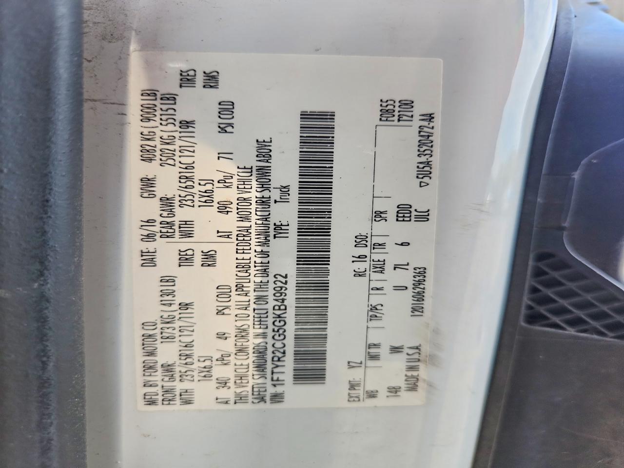 2016 FORD TRANSIT T-250 REFRIGERATED DELIVERY VAN photo 37