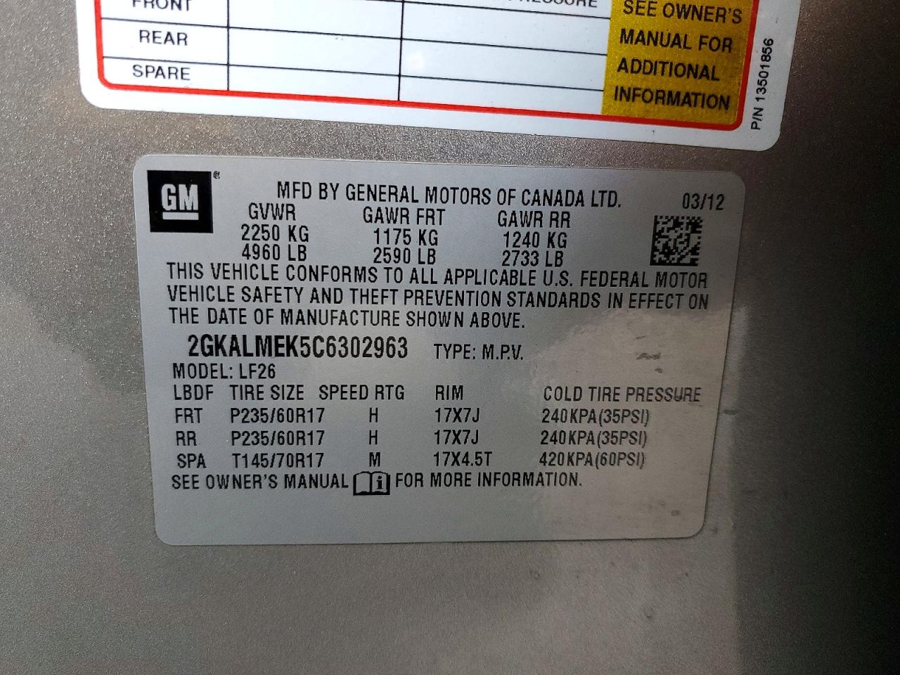 2012 GMC TERRAIN SLE photo 27