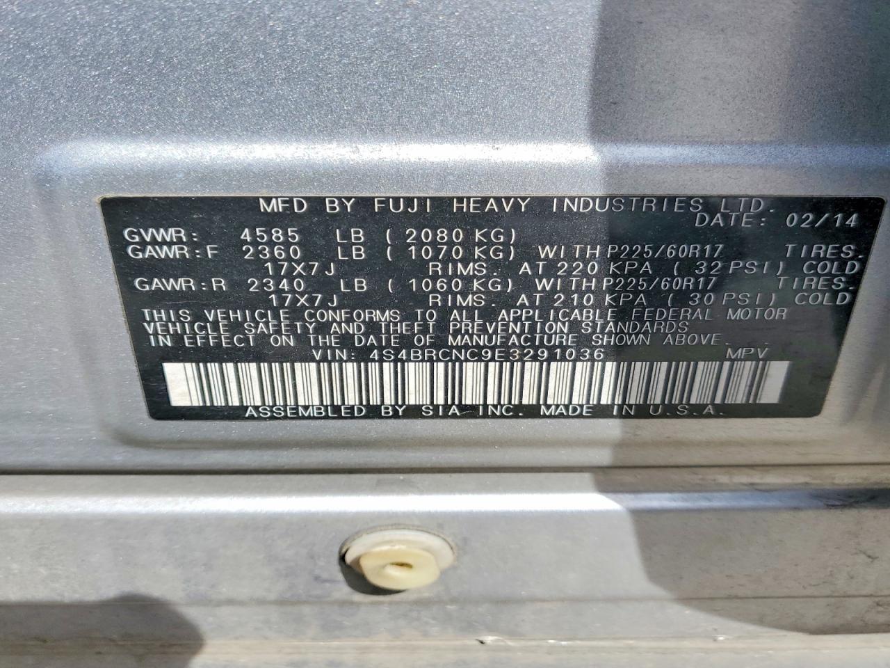 2014 SUBARU OUTBACK 2.5I LIMITED photo 37